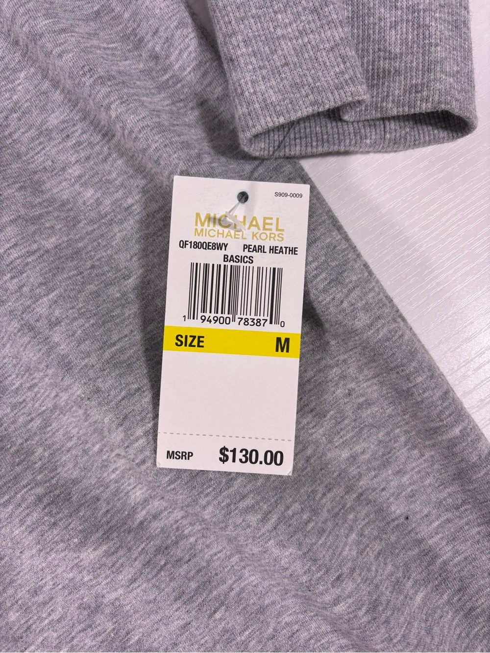 NWT Michael Kors Hoodie Dress Gray MK Logo Sweatshirt Dress Size Medium - Picture 5 of 9